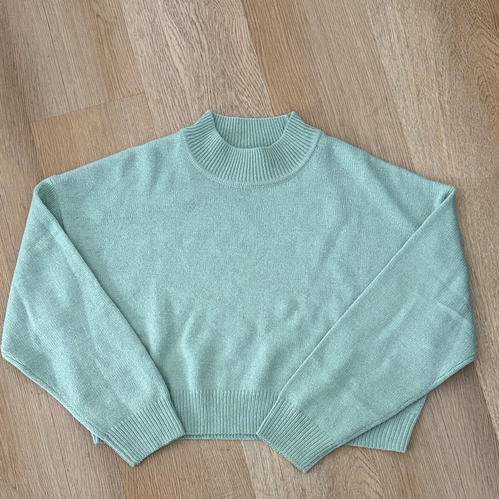 Divided Light Green Women's Turtleneck Sweater